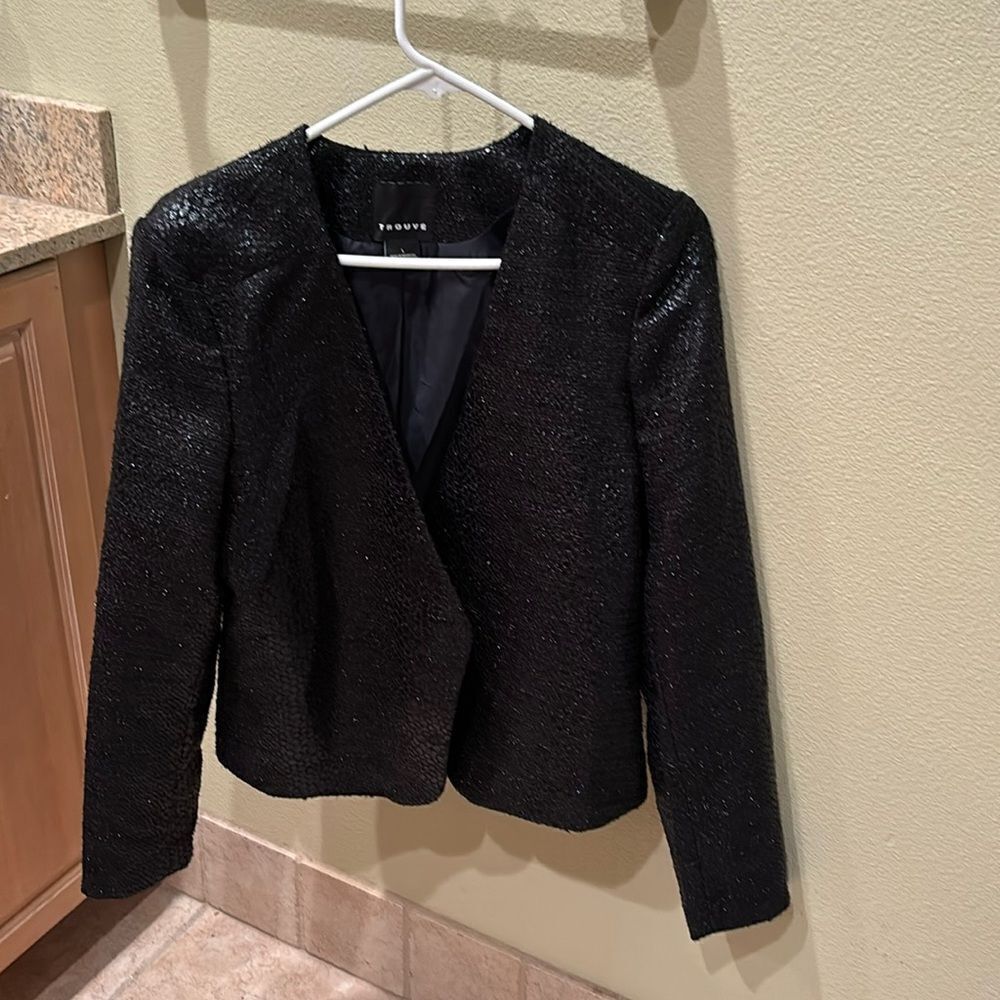 Trouve woman's black sparkly jacket